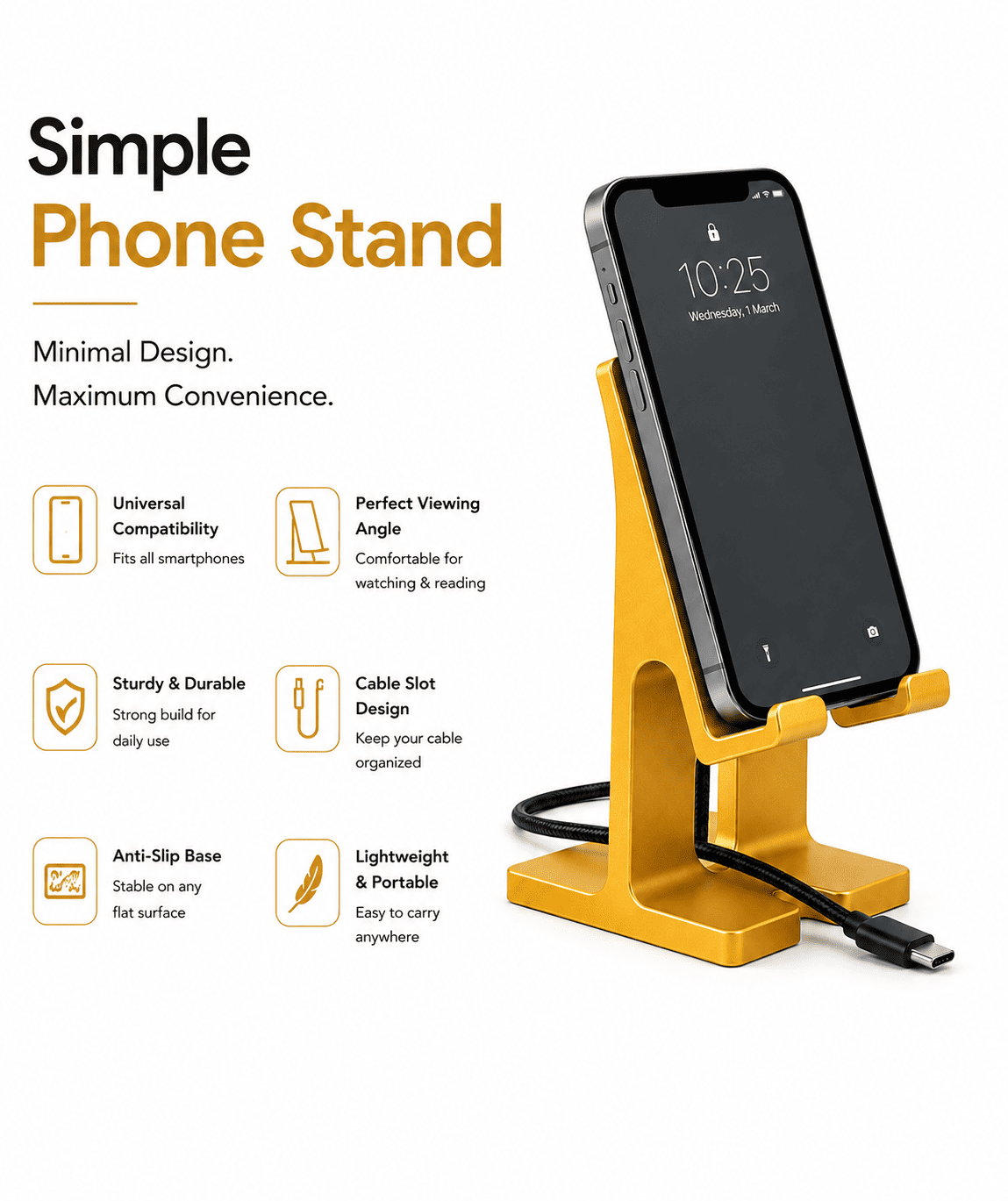 Simple Phone Stand simple phone stand description