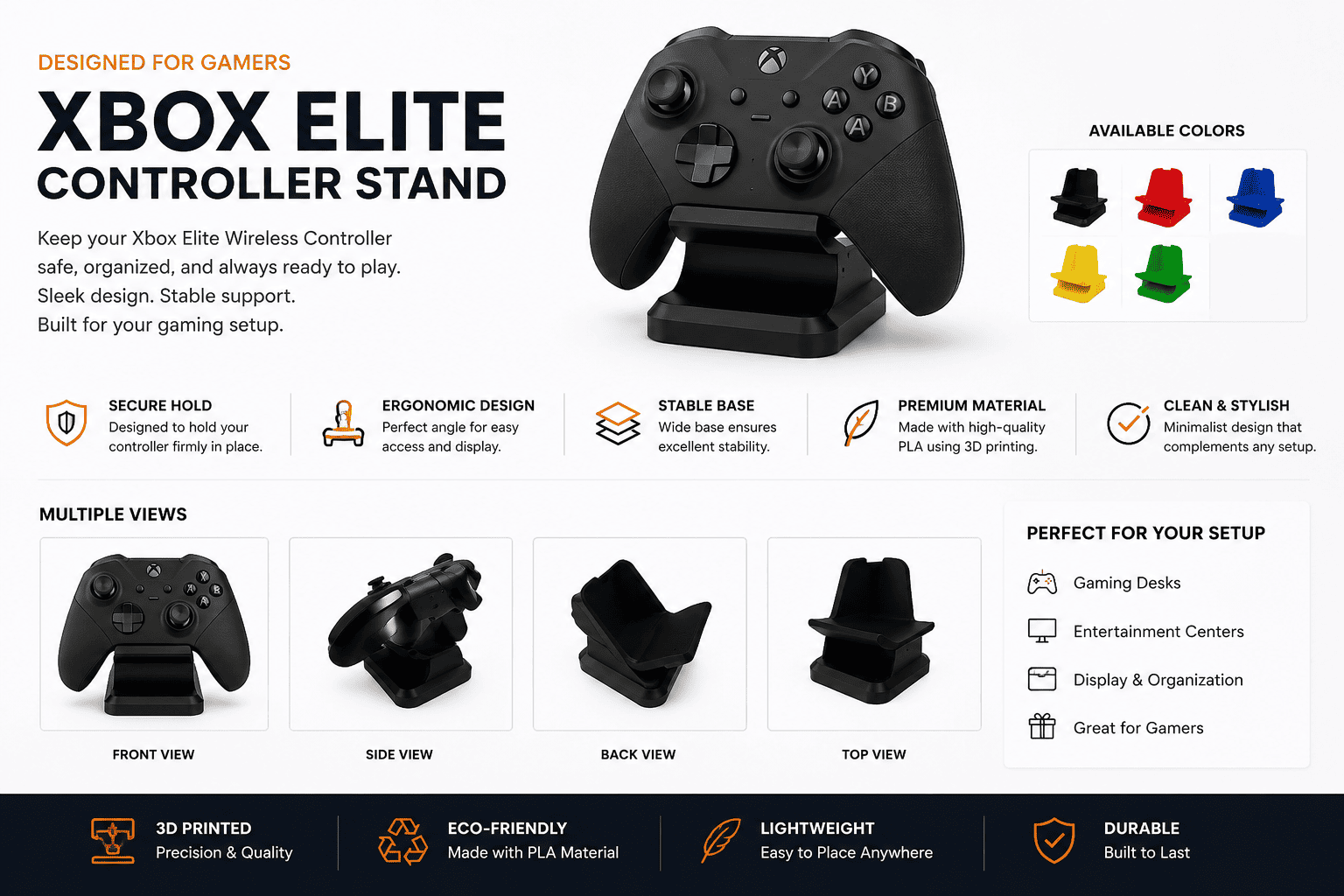 XBOX Elite Wireless Controller Stand xbox elite controller stand single 1 description